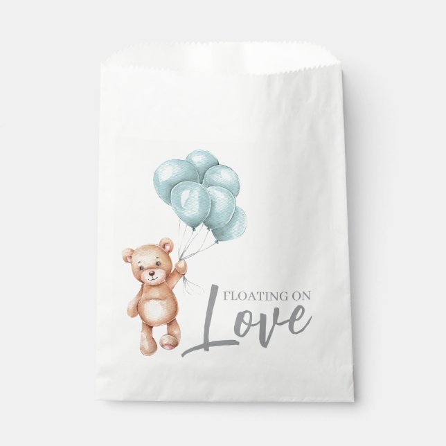 Bolsa De Papel Oso de peluche con globos (Anverso)