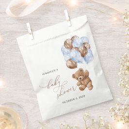 Bolsa De Papel Oso de peluche, Oso de bebé, Globos azules, Baby S