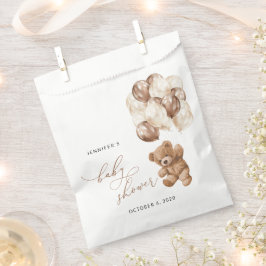 Bolsa De Papel Oso de peluche, oso de bebé, globos pardos, Baby S