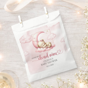 Bolsa De Papel Oso durmiente de Teddy en la nube nueve chicas ros
