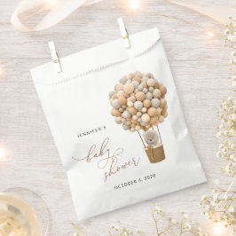 Bolsa De Papel Oso, globos beige, globo de aire caliente, Baby Sh