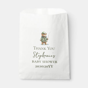 Bolsa De Papel Oso Lindo Pescador Está En Camino Baby Shower