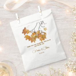 Bolsa De Papel Otoño artístico Boda de hojas otoño