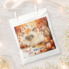 Bolsa De Papel Otoño Cae Baby Shower para los amantes del gato
