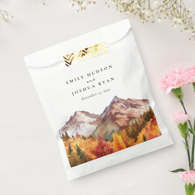 Bolsa De Papel Otoño Elegante Boda (Sellado)