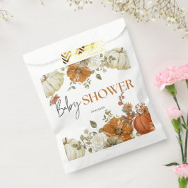 Bolsa De Papel otoño en el amor calabaza floral ducha bebé Invita