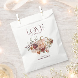 Bolsa De Papel Otoño florece 'El amor es dulce' ducha de novias o