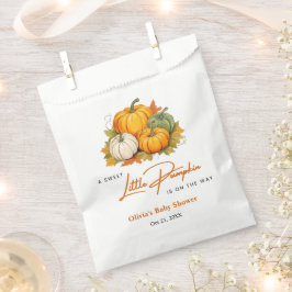 Bolsa De Papel Otoño naranja Un Pequeño Baby Shower De Calabaza