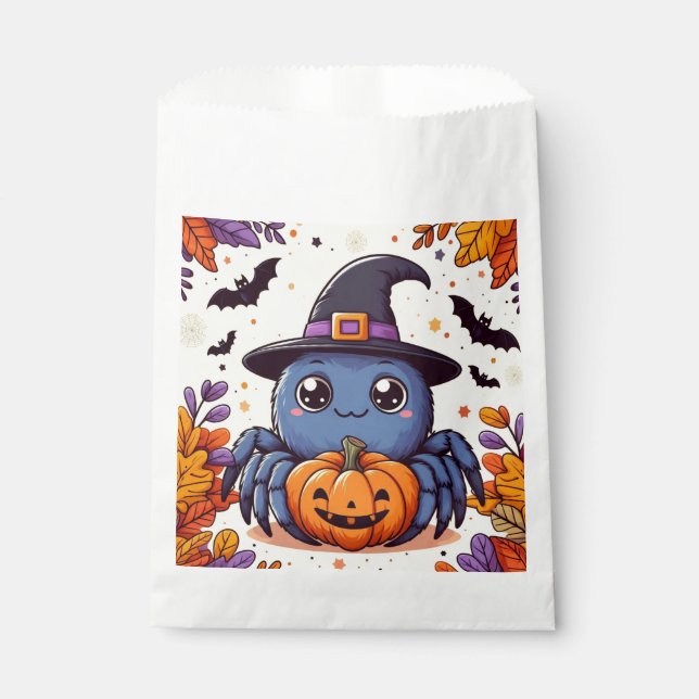 Bolsa De Papel Otoño/otoño/araña/bruja/halloween (Anverso)