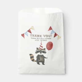 Bolsa De Papel Our Baby Raccoon 1st Birthday Thank you