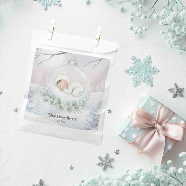 Bolsa De Papel Our Little Snowbaby is on the way Winter Keepsake (Subido por el creador)