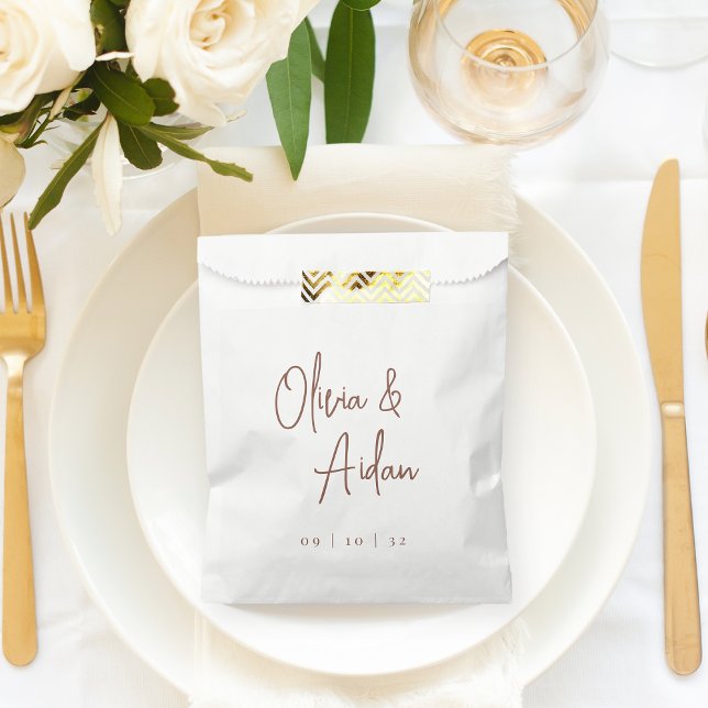 Bolsa De Papel Oxido | Boda de escritura manuscrita moderna (Subido por el creador)