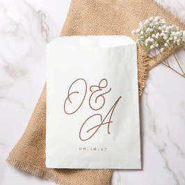 Bolsa De Papel Oxido | Script Watermark Monogram Boda