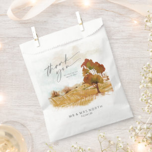 Bolsa De Papel Paisaje acuático Gracias Otoño Gold ID786