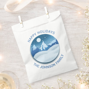 Bolsa De Papel Paisaje helado pacífico personalizado