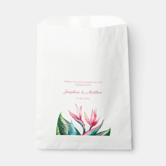 Bolsa De Papel Pájaro de la acuarela paraíso tropical (Anverso)