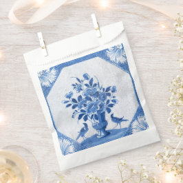 Bolsa De Papel Pájaros azules Delft flor francés Toile de campo