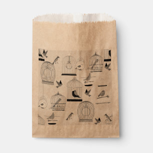 Bolsa De Papel pájaros de aves acuáticas grises monotónicos
