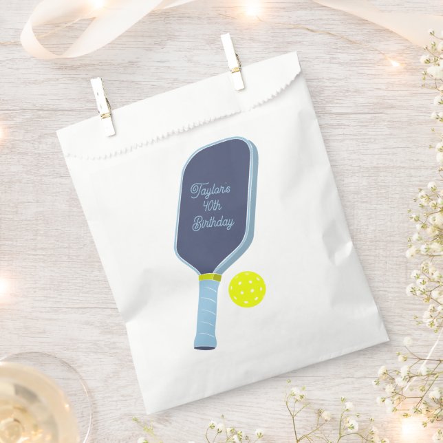 Bolsa De Papel Paleta de Pickleball Personalizada Azul y Amarilla (Cortado)