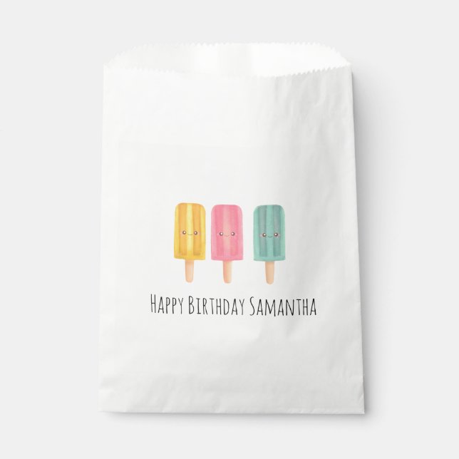 Bolsa De Papel Palitos de Helado de Verano (Anverso)