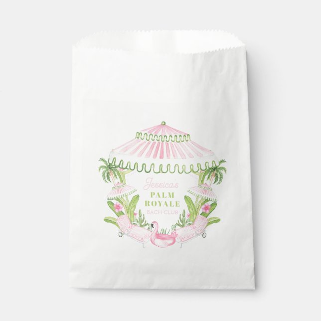 Bolsa De Papel Palm Beach Cabana Bach Club | Bachelorette  (Anverso)