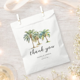 Bolsa De Papel Palm Tree Tropical Gracias Boda