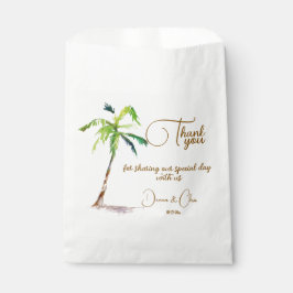Bolsa De Papel Palm Trees de playa Boda oceánico