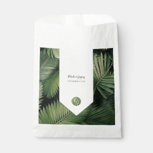 Bolsa De Papel Palm tropical deja Boda de vegetación