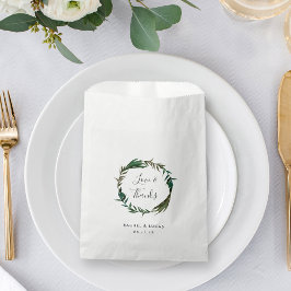 Bolsa De Papel Palm Wreath Boda Gracias