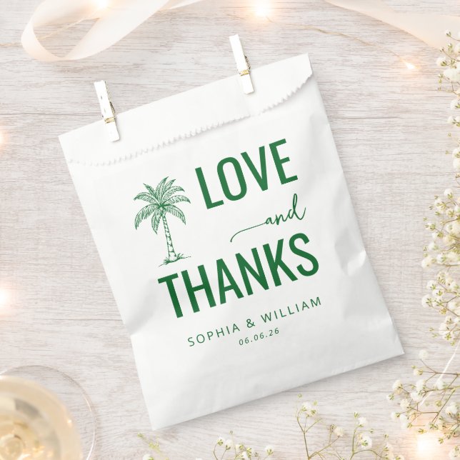 Bolsa De Papel Palmera Verde Cálida (Cortado)