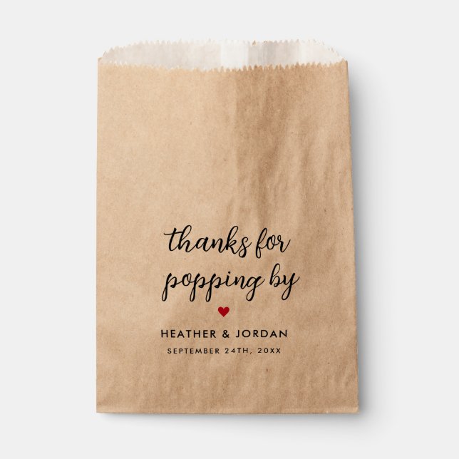 Bolsa De Papel Palomitas de Fiesta de Gracias Por Pasar (Anverso)