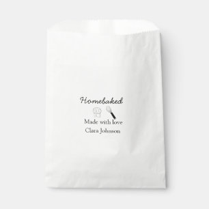 Bolsa De Papel Panadería casera hecha con amor agregar detalles d