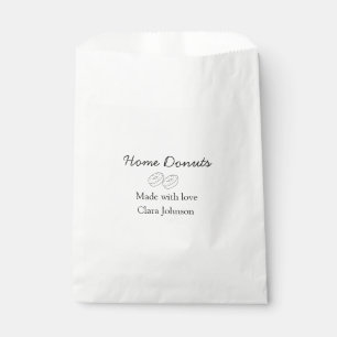 Bolsa De Papel Panadería de donas caseras agregue el nombre de su
