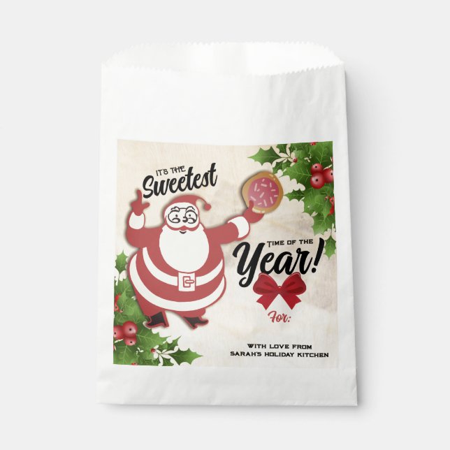 Bolsa De Papel Panadería de Navidades galletitas personalizadas (Anverso)