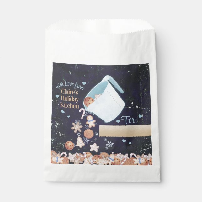 Bolsa De Papel Panadería de Navidades galletitas personalizadas (Anverso)