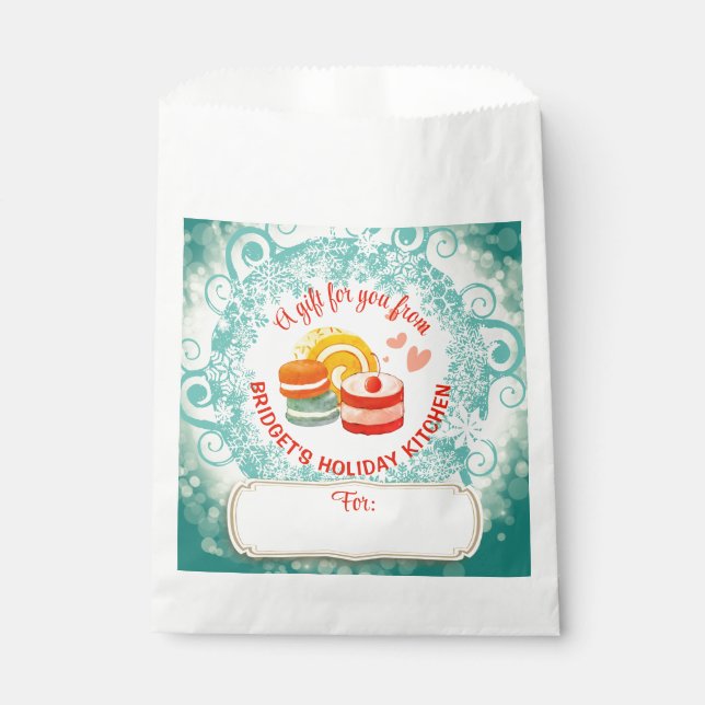 Bolsa De Papel Panadería de Navidades galletitas personalizadas (Anverso)