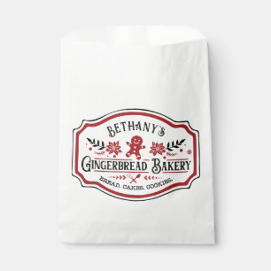 Bolsa De Papel Panadería de pan de jengibre con estilo rústico