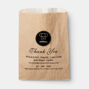 Bolsa De Papel Panadería de restaurante marrón Logotipo personali