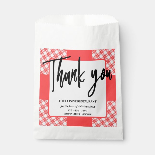 Bolsa De Papel Panadería de restaurante único de comida de papel  (Anverso)