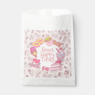 Bolsa De Papel Panadería Dulce y Bebidas Melocotón