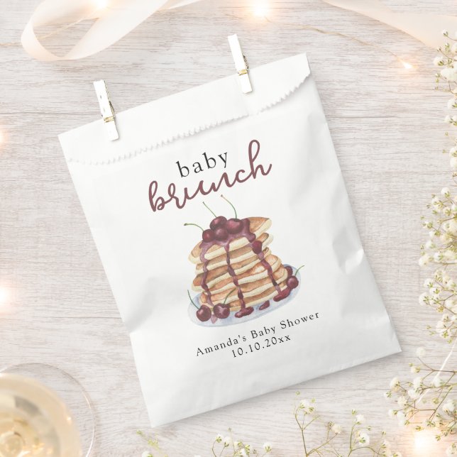 Bolsa De Papel Pancakes Sweet Cherry Baby Shower (Cortado)