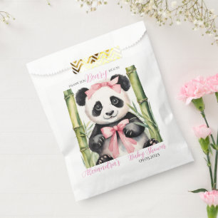 Bolsa De Papel Panda Bear Gracias Beary Mucha Chica Baby Shower