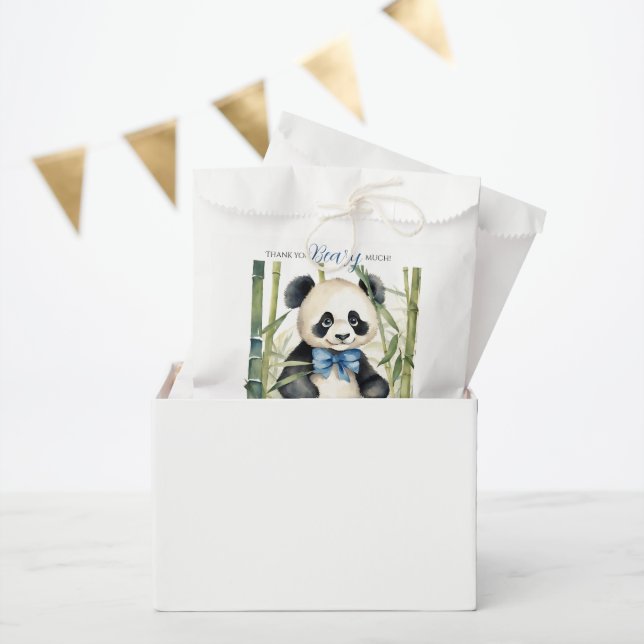 Bolsa De Papel Panda Bear Gracias Beary Muchacha Baby Shower (Fiesta)