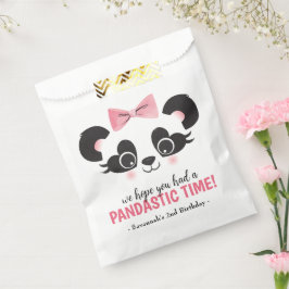 Bolsa De Papel Panda Bear Pink Girls Birday Party