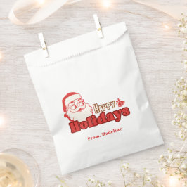 Bolsa De Papel Papá Noel travieso retro