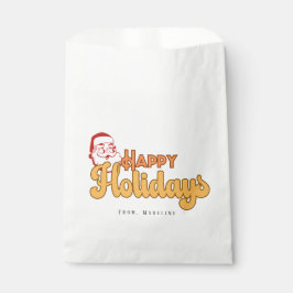 Bolsa De Papel Papá Noel travieso retro