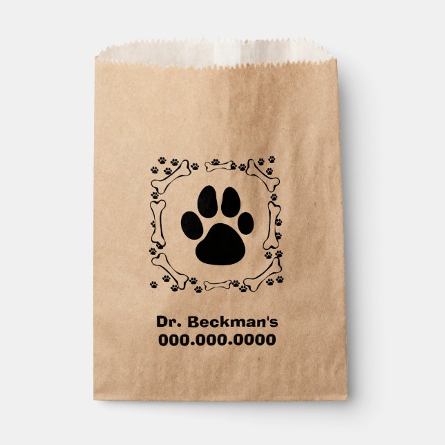 Bolsa De Papel Papas de perro y huesos de perro (Anverso)