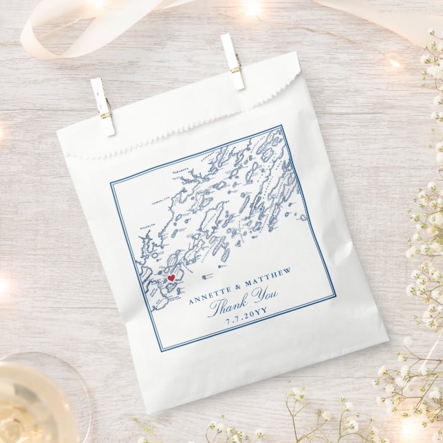 Bolsa De Papel Papel de bodas elegante para Maine Casco Bay (Cortado)