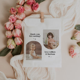 Bolsa De Papel Papel de cumpleaños conjunto de foto de doble arco