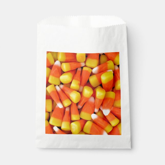 Bolsa De Papel Papel de fiesta de Candy Corn Halloween (Anverso)